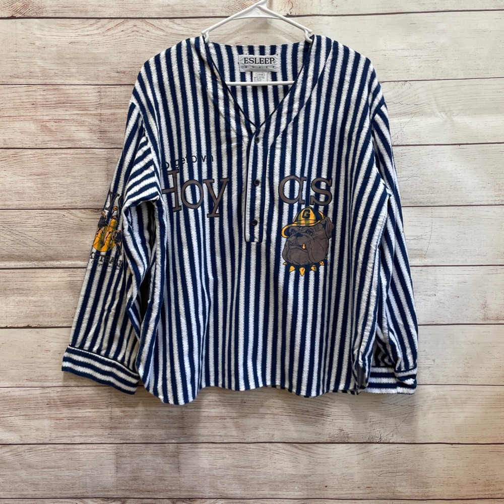 VINTAGE‎ ESLEEP GEORGETOWN HOYAS GRAPHIC FLANNEL TOP